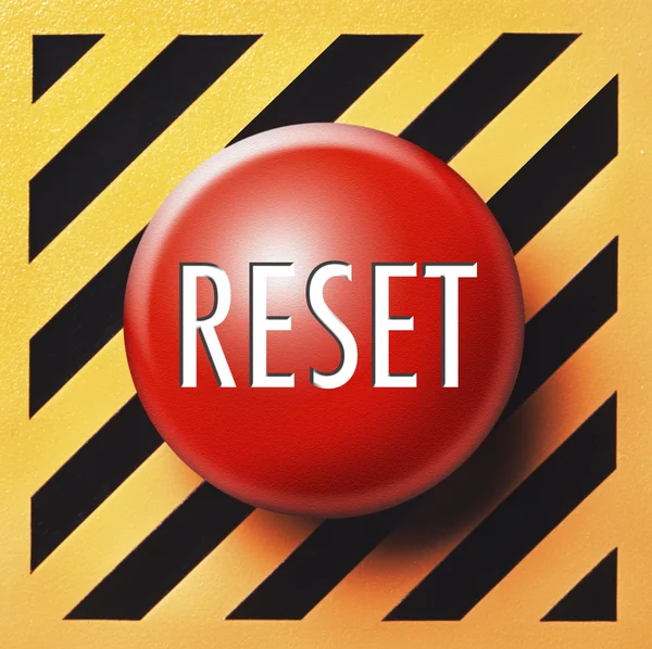 赤いリセット ボタン — ストック写真