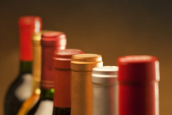 Пляшки вина — стокове фото