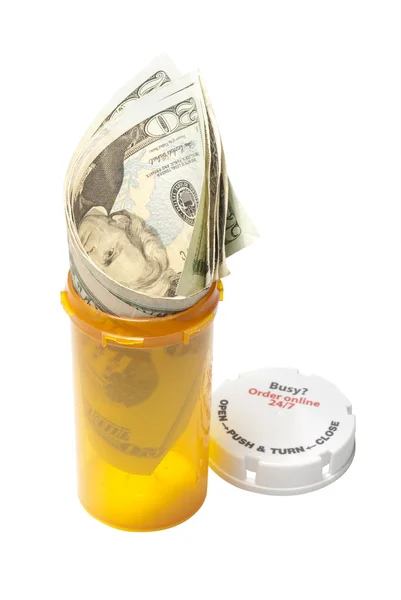 Kosten für Medikamente, isoliert — Stockfoto
