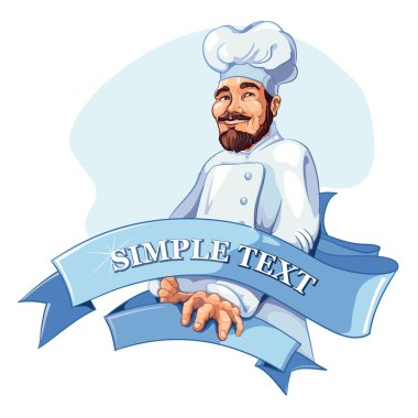 Chef with ribbon clipart