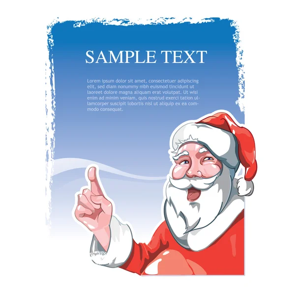 Père Noël pointant du doigt — Image vectorielle