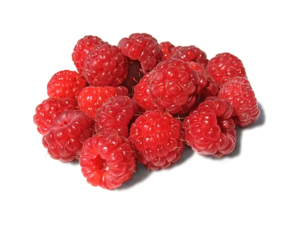Heap of raspberry on white background — Stock Photo, Image