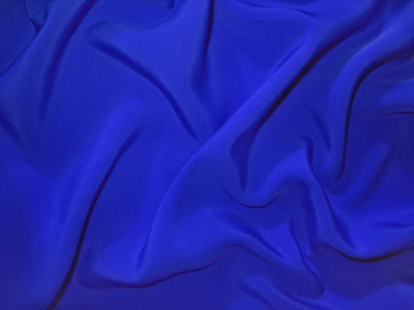 Тканина синього кольору (штучний шовк ) — стокове фото