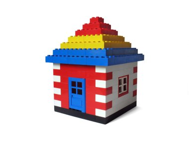 beyaz izole oyuncak ev