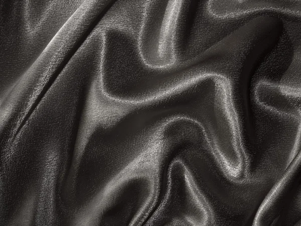 Tissu satiné noir drapé — Photo