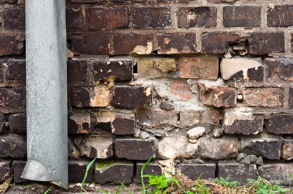 Mur z cegły z rur — Zdjęcie stockowe