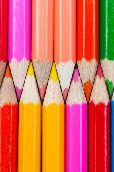 Kleurrijke potloden close-up shot — Stockfoto