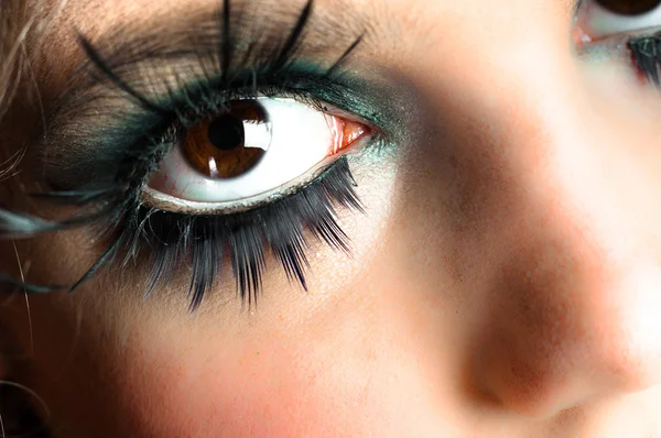 Closeup extrémní make-up — Stock fotografie