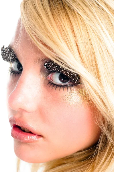 Attraktives Modell mit extremem Make-up — Stockfoto