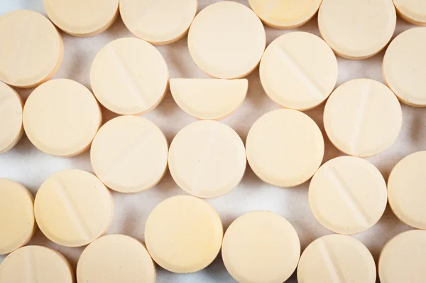 Orvosi tabletták fehér háttér textúra — Stock Fotó