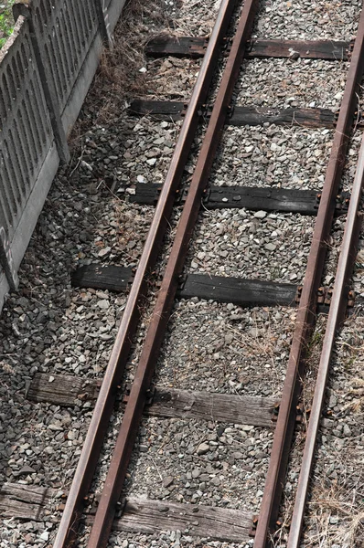 Ferrocarril disparado desde arriba — Foto de Stock
