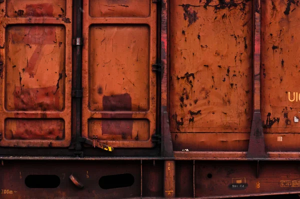 Rostig metall konsistens med dörrar — Stockfoto