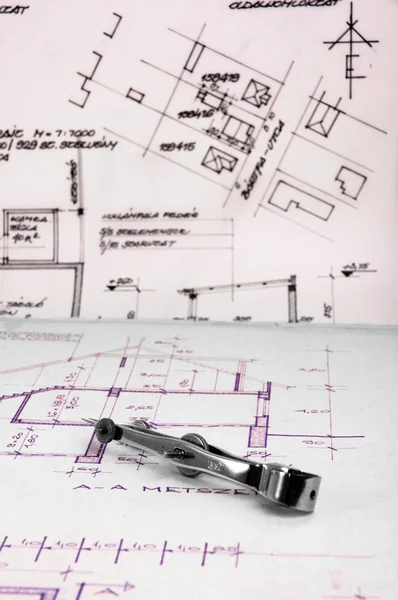 Texture of some construction plans — Stock Photo, Image