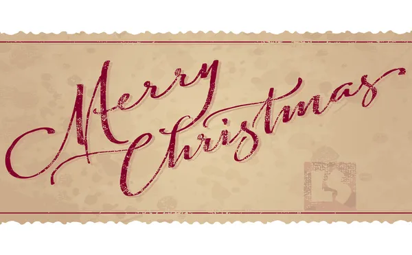 MERRY CHRISTMAS letras de mano (vector ) — Archivo Imágenes Vectoriales