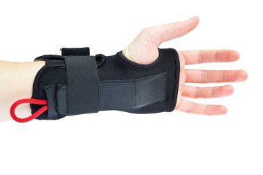 beyaz izole el bilek desteği.