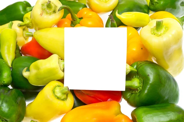 stock image Raw and Fresh Vegetable Bell Pepper on white background with bla