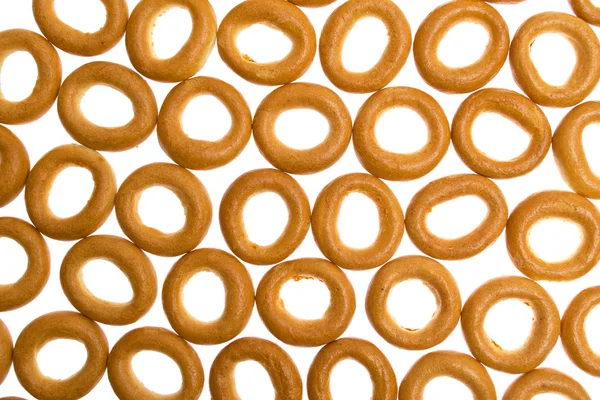 stock image Many bagels on white background