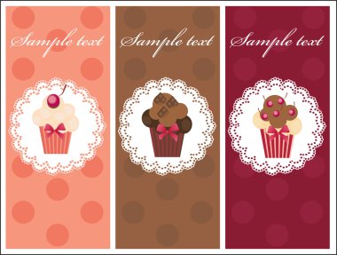 Beautiful card with sweet cupcakes