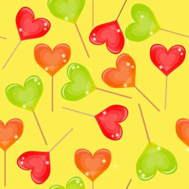 Seamless background with multi-coloured candy clipart