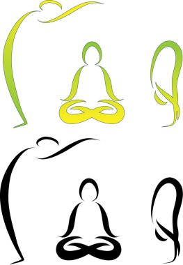 Vector Yoga Asanas 06 clipart