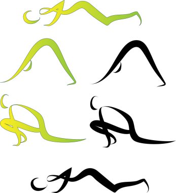 Vector Yoga Asanas 07 clipart