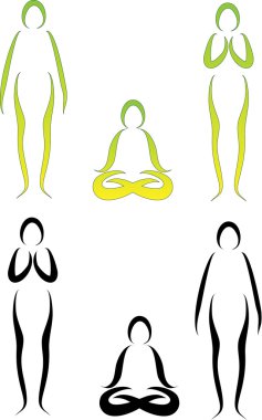 Vector Yoga Asanas 08 clipart