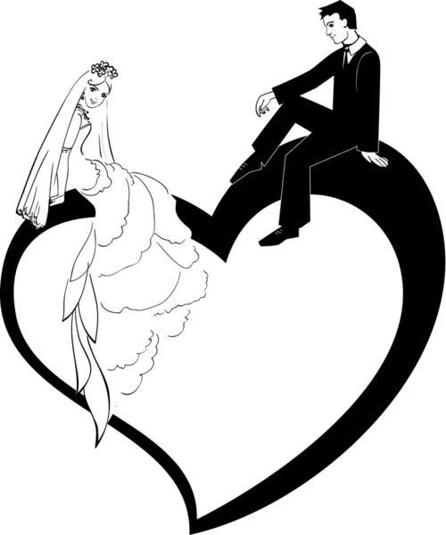 Весільний пара — стоковий вектор