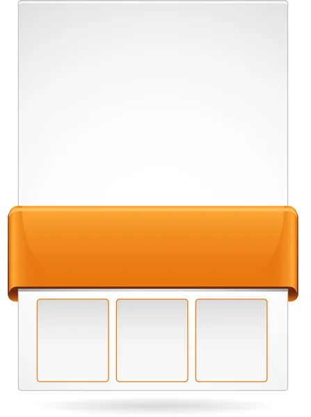 Narancssárga weblapelrendezés — Stock Vector
