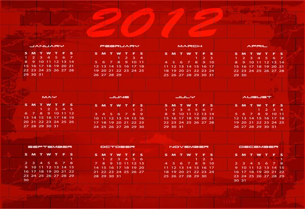 Календар 2012 — стокове фото