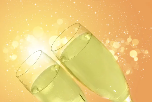 Dwa szampan szkło — Zdjęcie stockowe