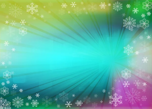 Christmas background with white snowflakes — Stock Photo, Image