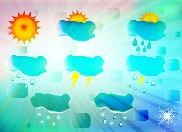 Zestaw ikon, odnoszących się do pogody — Zdjęcie stockowe