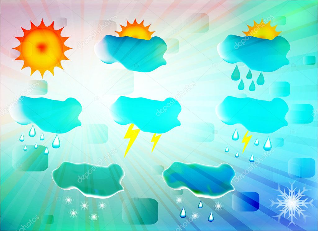 Icon set relating to weather