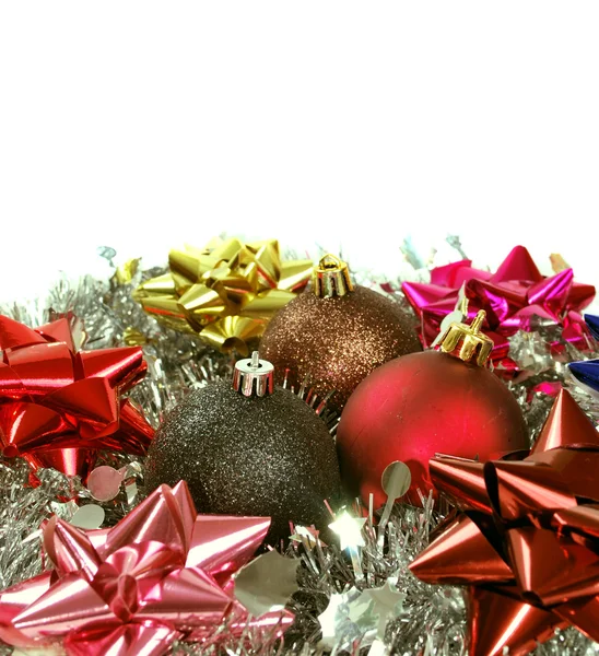 Christmas gifts with Christmas balls — Stock Photo, Image