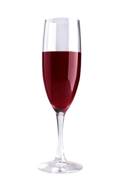 To je sklo s červeným vínem, izolované na bílém — Stock fotografie