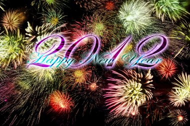 Massive Firework - 2012 clipart