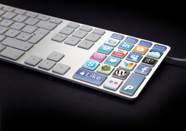 Social Media Keyboard clipart