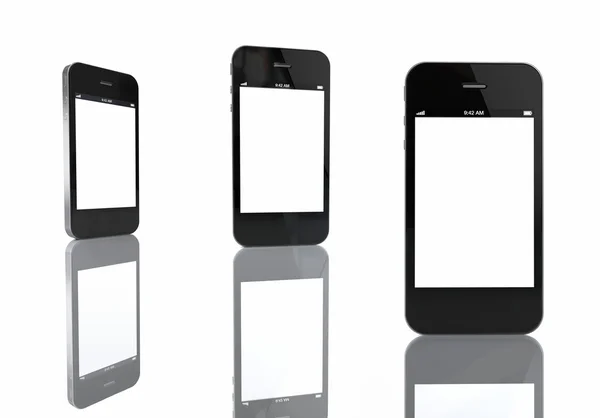 Téléphone intelligent avec écran blanc — Photo