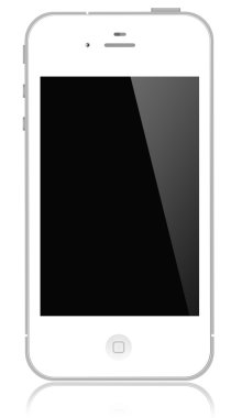 Smartphone similar to iphone 4 clipart