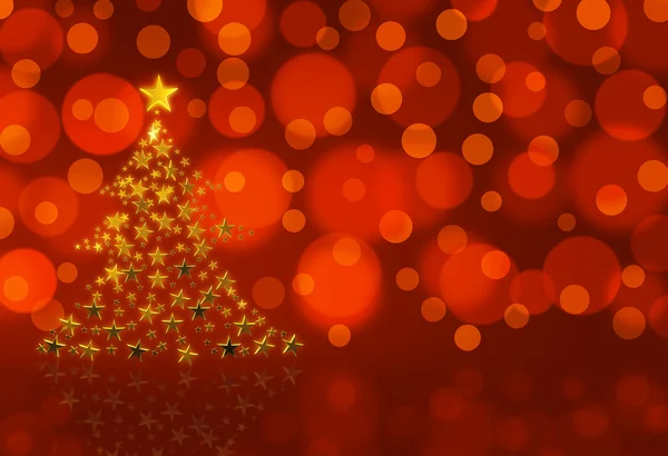 Christmas Tree on red — Stock Photo, Image