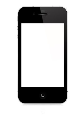 Black smart phones similar to iphone clipart