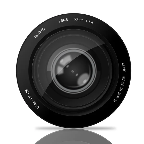 Око в об'єктиві фотоапарата — стоковий вектор