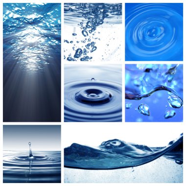 Water themed collage clipart