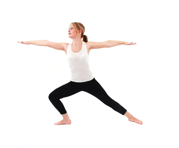 Hermosa chica practicando yoga — Foto de Stock