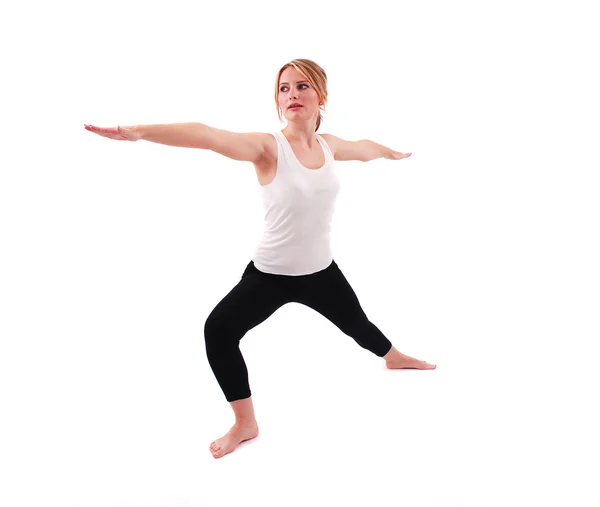 stock image Beautiful girl practicing yoga