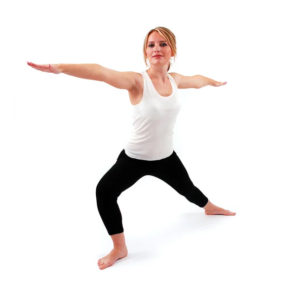 stock image Beautiful girl practicing yoga