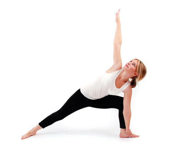 stock image Beautiful girl practicing yoga