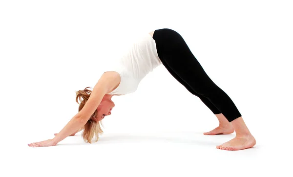 stock image Beautiful girl practicing yoga