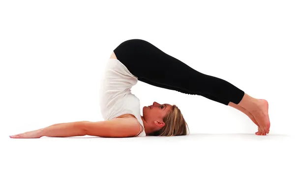 stock image Beautiful girl practicing yoga