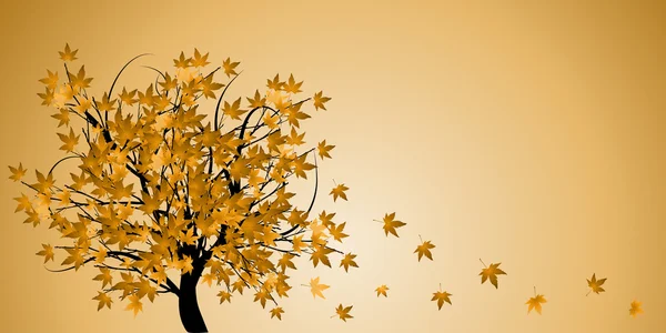 Абстрактное дерево с осенними листьями — стоковое фото